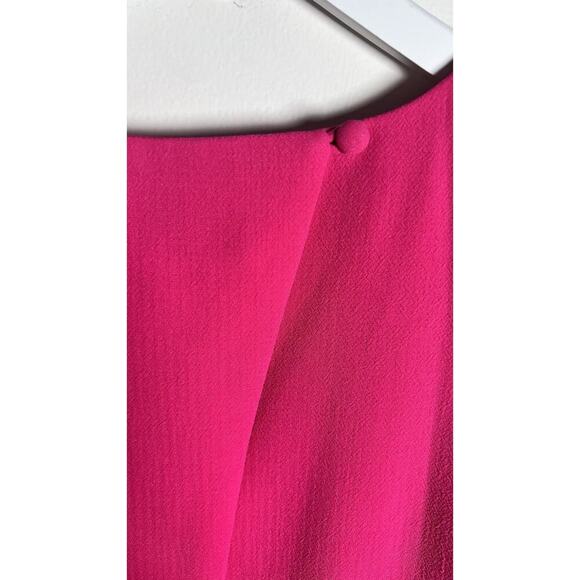 Trina Turk Size 6‎ Hot Pink Sleeveless Ruffle Open Back Crepe Formal Dress NEW - Picture 8 of 14